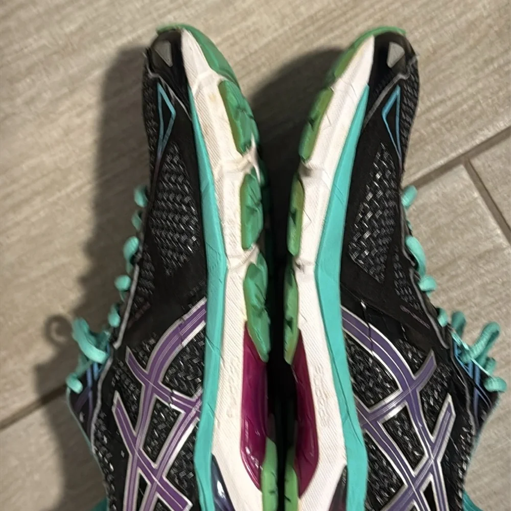 ASICS GT-2000 3 Women's Running Shoes Black Teal Purple T550N Size‎ 9